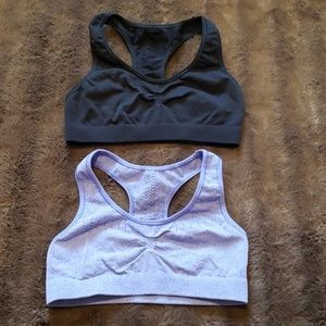 lot 2 crop cami sport bra ~ Champion ~ large 10-12 XL 14-16 turquoise blue